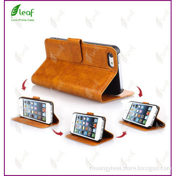 High Quality PU Leather Cell Phone Case for iPhone 5 5s (CI507)